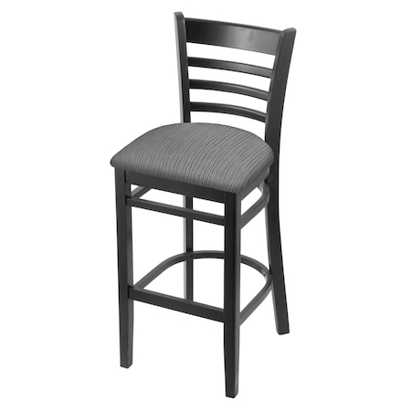 Holland Bar Stool Co 25" Counter Stool, Black Finish, Graph Seat 314025Blk020